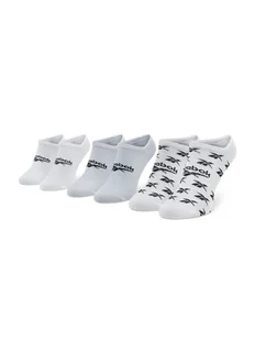 Reebok Zestaw 3 par niskich skarpet unisex Cl Fo Invisible Sock 3P GG6678 Biały - Skarpetki damskie - miniaturka - grafika 1