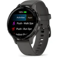Smartwatch - Garmin Venu 3S 010-02785-00 - 41mm - bezel ze stali nierdzewnej w kolorze slate z kopertą w kolorze Pebble Gray i silikonowym paskiem - miniaturka - grafika 1