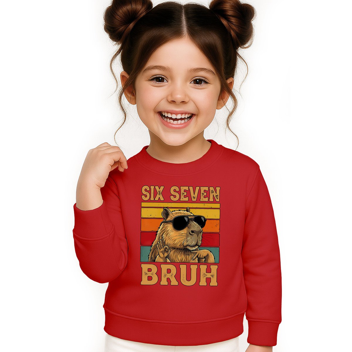 BLUZA DZIECIĘCA 67 SIX SEVEN VIRAL CAPYBARA 104 DLA CHŁOPCA DZIEWCZYNKI