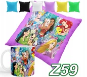 Gadżety dla niej i dla niego - ZESTAW KUBEK + POSZEWKA Z NADRUKIEM KSIĘŻNICZKI PREZENT RÓŻNE + IMIĘ - miniaturka - grafika 1