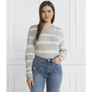 Tommy Hilfiger Wełniany sweter SOFT C-NK | Regular Fit - Swetry damskie - miniaturka - grafika 1