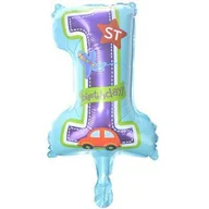 Baby shower i roczek - Balon foliowy roczek niebieski - Arpex - miniaturka - grafika 1