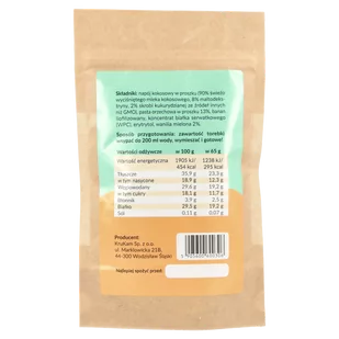 Mieszanka na shake wysokobiałkowy orzech wanilia 65g - Soki i napoje niegazowane - miniaturka - grafika 2
