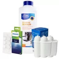 Akcesoria i części do ekspresów do kawy - Zestaw Philips - Filtr Philips Intenza+ CA6702 3szt, Uniwersalny Odkamieniacz 500ml, Philips CA6704/10 Tabletki Czyszczące - miniaturka - grafika 1