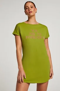Hunkemöller Koszula nocna z okrągłym dekoltem Zielony - Bielizna nocna - miniaturka - grafika 1