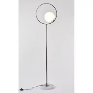 Lampy stojące - MCODO Lampa podłogowa Bella z marmurową podstawą czarna chromowana w stylu glamour F83022-black - miniaturka - grafika 1