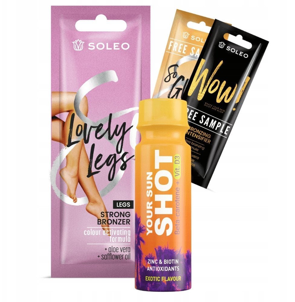 Soleo Lovely Legs 3x10ml Mocny Bronzer Do Opalania Nóg + Gratisy