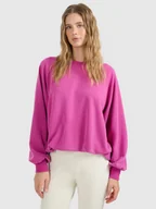 Bluzy damskie - 4F Bluza dresowa nierozpinana z modalem damska - różowa L - miniaturka - grafika 1