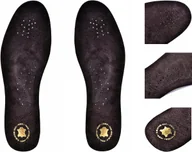 Akcesoria obuwnicze - G10-43 CZARNE WKŁADKI DO BUTÓW SKÓRA PODUSZKA PIANKOWA PELOTKI WYŚĆIÓŁKI 36 - miniaturka - grafika 1