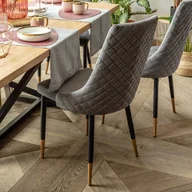 Krzesła - Eleganckie Krzesło Logan Welurowe 44X44X92 Cm - miniaturka - grafika 1