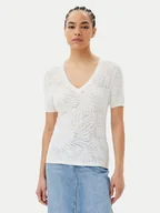 Swetry damskie - Morgan Sweter 251-MPALM Biały Regular Fit - miniaturka - grafika 1