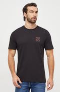 Koszulki męskie - HUGO t-shirt bawełniany 2-pack kolor czarny z nadrukiem - Hugo - miniaturka - grafika 1