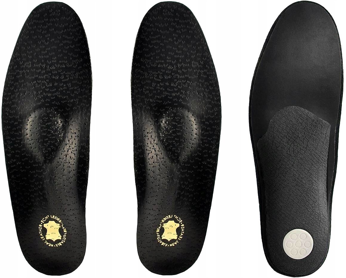 G10-26 CZARNE ELEGANCKIE WYGODNE WKŁADKI DO BUTÓW MOKASYNÓW PANTOFLI HQ 44