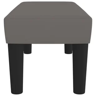 Ławka, szara, 70x30x30 cm, tapicerowana sztuczną skórą - Ławki do przedpokoju - miniaturka - grafika 5