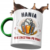 Kubki - Kubek Zielony dla Hani Hanny Koleżanki z Nadrukiem ze Zdjęciem + Opakowanie na prezent (wzór 03) - miniaturka - grafika 1