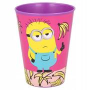 Kubki dla dzieci - Kubek szklanka kubeczek MINIONKI róż 260 ml - miniaturka - grafika 1