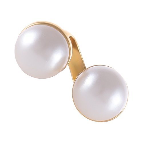 Pierścionek z podwójną perłą z kolekcji Afrodyta Pearls by Klaudia Nieścior (R25/KN/08AU)