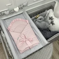 Rożki i beciki - ROŻEK Z FALBANKĄ PUDROWY RÓŻ - miniaturka - grafika 1