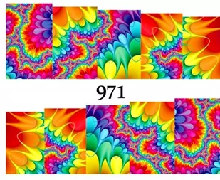 Naklejki wodne na paznokcie Kolorowe - nr 971 - Ozdoby do paznokci - miniaturka - grafika 2