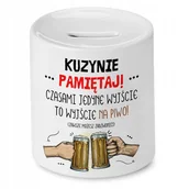 Skarbonki - SKARBONKA DLA BRATA TEN BRAT TO GORĄCY TOWAR z Nadrukiem ze Zdjęciem + Opakowanie na prezent (wzór 04) - miniaturka - grafika 1