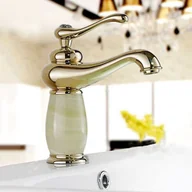 Baterie umywalkowe - Bateria umywalkowa retro ALONE złota - miniaturka - grafika 1