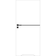 Drzwi wewnętrzne - NAWADOOR Drzwi wewnętrzne bezprzylgowe pełne z podcięciem wentylacyjnym Mela biały PP 60 dwustronne - miniaturka - grafika 1