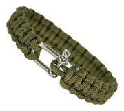 Scyzoryki - Mil-Tec Bransoleta Paracord z Szeklą 15mm Olive - Olive - XL - miniaturka - grafika 1