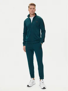 adidas Dres Basic 3-Stripes JX5502 Zielony Regular Fit - Dresy męskie - miniaturka - grafika 1