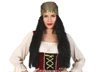 Dodatki do strojów karnawałowych - Peruka z chustą Cyganka - 1 szt. - miniaturka - grafika 1