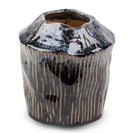 Wazony i flakony - Wazon Dekoracyjny Ceramiczny Alda 13X13X14 Granatowy + Beżowy - miniaturka - grafika 1