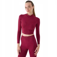 Bluzki damskie - Koszulka damska 4F Longsleeve FNK F483 burgund 4FRAW24TFLOF483 60S M/L - miniaturka - grafika 1