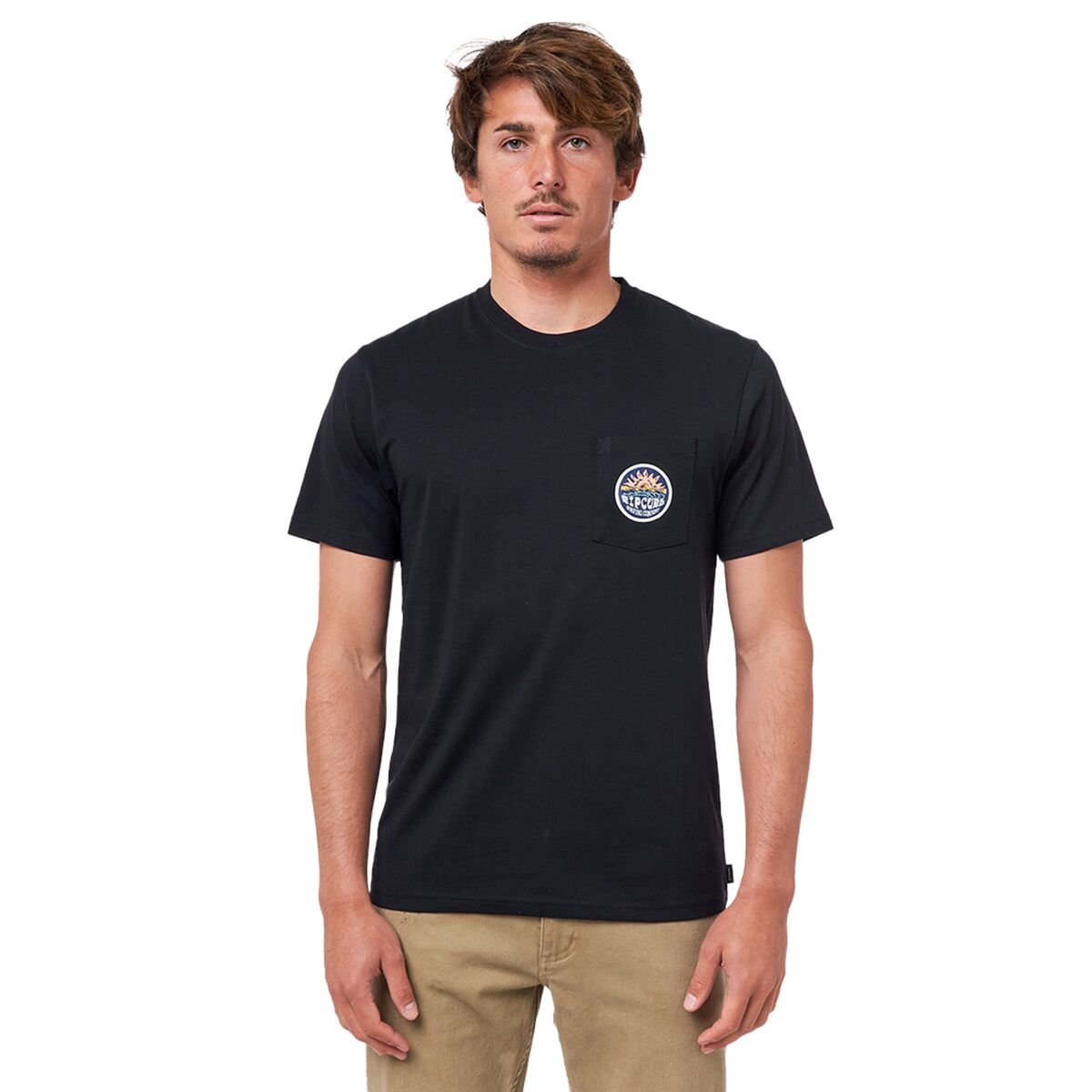 Męska koszulka z krótkim rękawem Rip Curl Horizon Badge Black Men - M