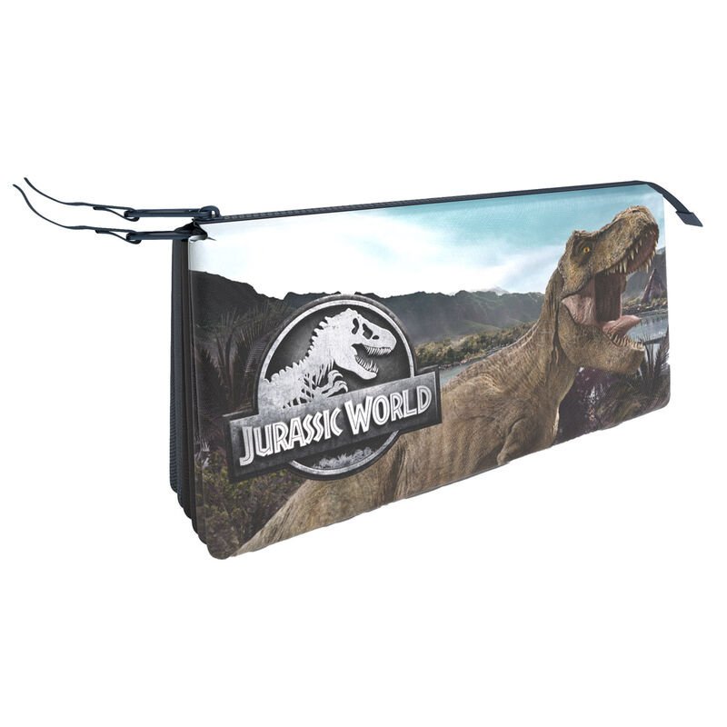 CYP BRANDS - Etui na przybory szkolne Jurassic World, potrójne, oficjalny produkt