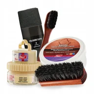 Środki do obuwia i ubrań - Tłuszcz i Naturalna Pasta do Butów Szmatka Szczotki Palc Zestaw 5w1 - miniaturka - grafika 1