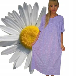 Koszula Nocna Bawełna Super Jakość Stokrotka Urocza Rozpinana 54 56 7xl 8xl - Bielizna nocna Koszula Nocna Bawełna Super Jakość Stokrotka Urocza Rozpinana 54 56 7xl 8xl - Bielizna nocna - miniaturka - grafika 1