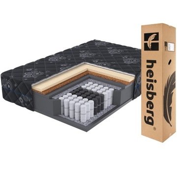 Materac 180x200 Black Dream H4/H3 black foam lateks kokos 24cm Heisberg