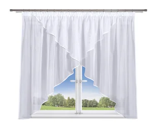 Firana gotowa 300x110, 2 szpice,woal,lamówka - Firany - miniaturka - grafika 1