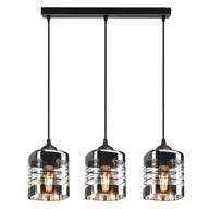 Lampy sufitowe - Szklana Lampa Wisząca Sufitowa Żyrandol Plafon Led - miniaturka - grafika 1