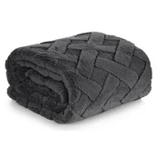 Koce - Koc EUROFIRANY D91 Caro 150 x 200 cm Stalowy - miniaturka - grafika 1