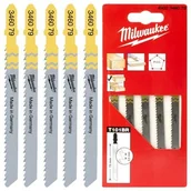 Brzeszczoty - Milwaukee Brzeszczoty do wyrzynarki do drewna laminatu 75/2,5 mm 5szt. - miniaturka - grafika 1