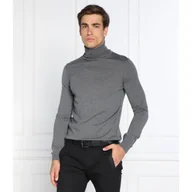 Swetry męskie - BOSS Wełniany golf Musso-P | Slim Fit - miniaturka - grafika 1
