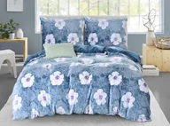 Pościel - Pościel pluszowa kwiaty 135x200 poszwa na kołdrę z poszewką na poduszkę 2-częściowa z zamkiem błyskawicznym Przytulna pluszowa pościel zimowa ciepła przytulna pościel - miniaturka - grafika 1