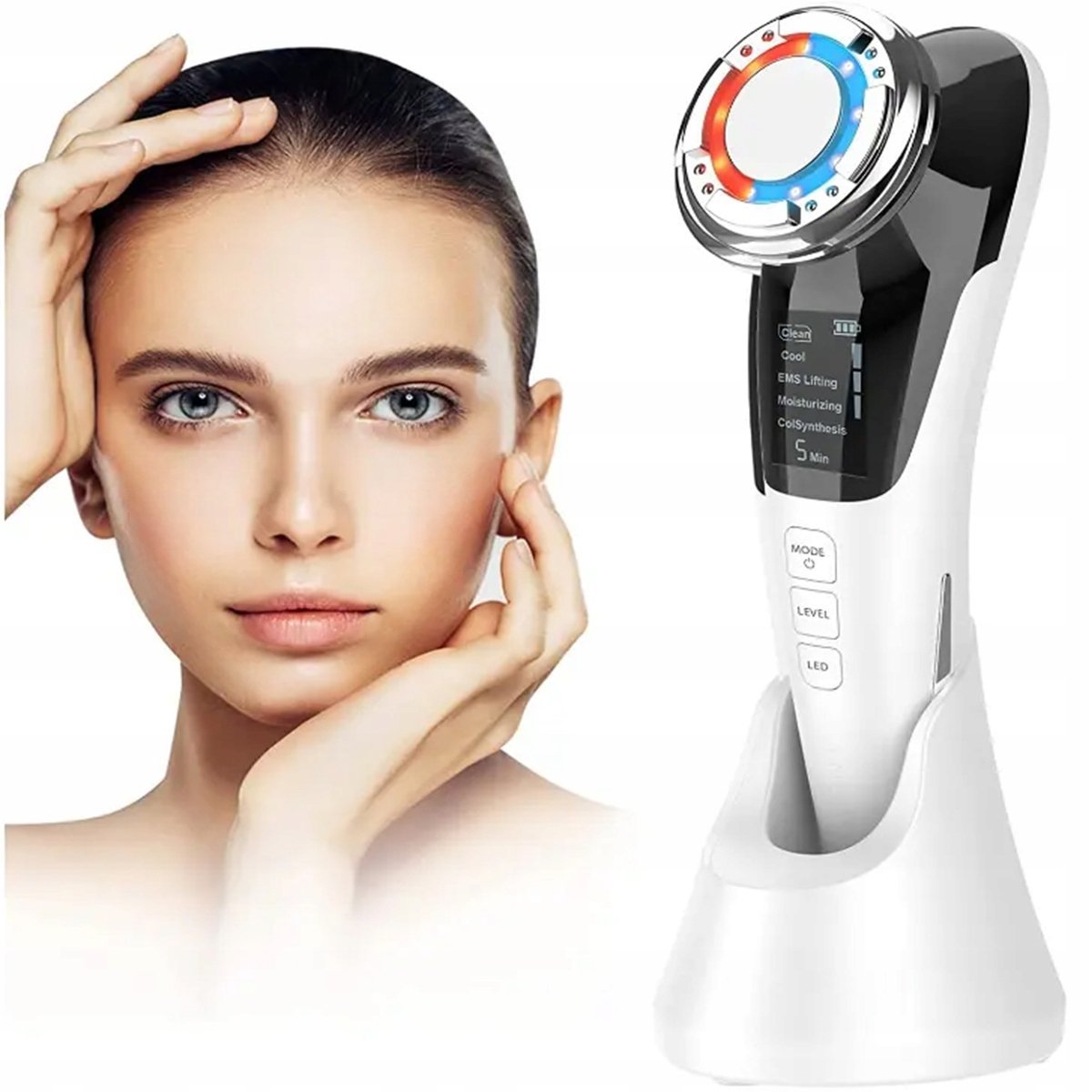 MEZOTERAPIA BEZIGŁOWA MASAŻER MEZOPROSKIN DO TWARZY LIFTINGU EMS URZĄDZENIE