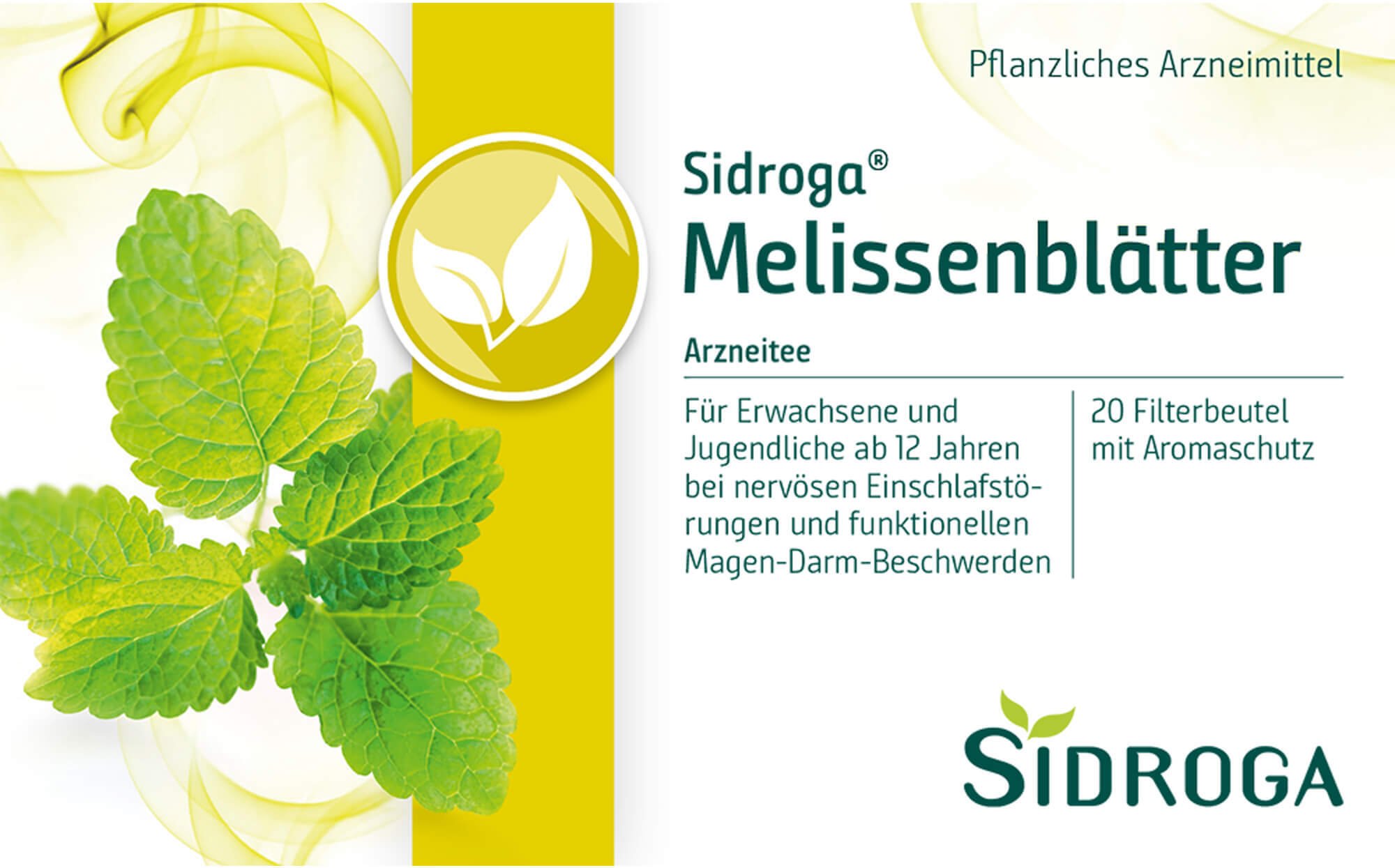 Sidroga Liście melisy lecznicza herbata ziołowa, 20 szt. Worek filtrujący