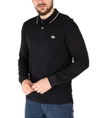 Koszulki męskie - Koszulka Lee LS PIQUE POLO 112322786 L61VRL02 Black Black L - miniaturka - grafika 1