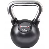 Kettlebell - HMS KGC10 KETTLEBELL GUMA Z CHROMOWANĄ RĄCZKĄ 10 KG 1AB-17-6-199 - miniaturka - grafika 1