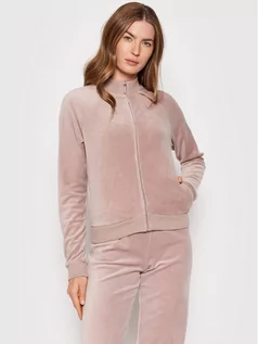Bluzy damskie - Guess Bluza Chenille W1BQ30 KAWX0 Różowy Regular Fit - grafika 1