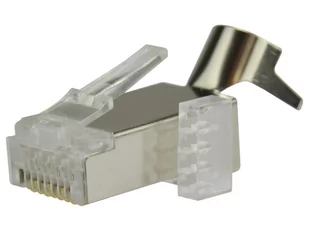 Wtyk RJ45 ekranowany z zaciskiem ekranu drut) kat.7 2-częściowy - Złącza, przejściówki, adaptery - miniaturka - grafika 1