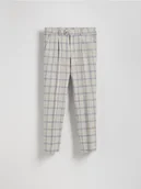 Spodnie męskie - Reserved - Garniturowe spodnie slim fit - beżowy - miniaturka - grafika 1