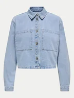 Kurtki damskie - JDY Kurtka jeansowa Marly 15338847 Błękitny Oversize - miniaturka - grafika 1